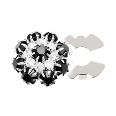 UxicRuya Removable Button Covers, Silver Black