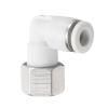 QUARKZMAN Pneumatic Push-In Elbow Fitting, 1/4" OD x 1/4" NPT, White view 1