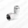 QUARKZMAN Pneumatic Push-In Elbow Fitting, 1/4" OD x 1/4" NPT, White view 3