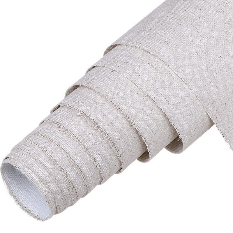 3 m Blank Canvas Roll, 28 cm Wide, Primed Linen Blend for Acrylic and Oil Painting