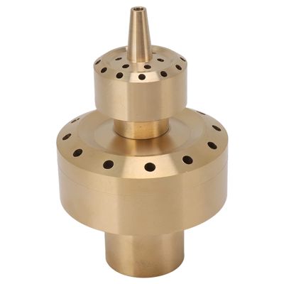 Brass Fountain Nozzle, Copper Double-Column Fountain Nozzle, Musical Fountain Landscape Nozzle for Ponds, Courtyards, Rockeries and Gardens (G1 in)