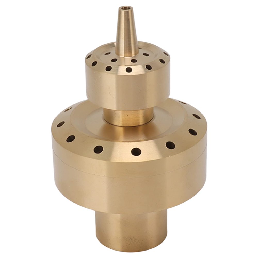 Brass Fountain Nozzle, Copper Double-Column Fountain Nozzle, Musical Fountain Landscape Nozzle for Ponds, Courtyards, Rockeries and Gardens (G1 in)