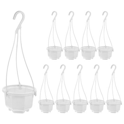 ULTECHNOVO 12-Pack Hanging Plastic Flower Pots with Mesh Bottom for Orchids and Succulents