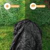 Black Fabric Lawn Mower Protective Cover view 3