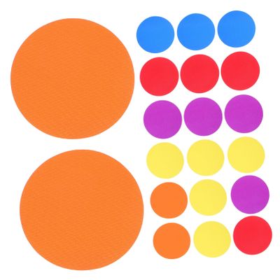 Reusable Round Carpet Markers, 30-Count, Multicolor Polyester