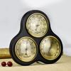 3-in-1 Analog Barometer, Thermometer and Hygrometer with Wooden Frame, Black view 3