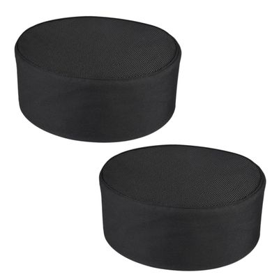 Adjustable Chef Hats, 2-Pack, Black Fabric