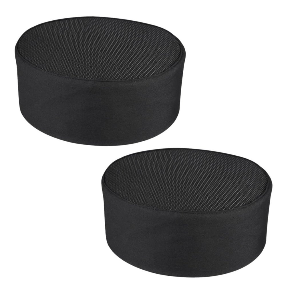 Adjustable Chef Hats, 2-Pack, Black Fabric