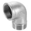 Sourcing Map 304 Stainless Steel 90-Degree Elbow Fitting, NPT 1-1/4 Female-to-Male Adapter view 1