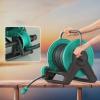 30 m/100 ft 1/2 in Garden Hose Reel Cart with Hose Guide, Mounting Bracket and 10-Pattern Nozzle, Wall-Mounted or Freestanding view 2
