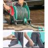 30 m/100 ft 1/2 in Garden Hose Reel Cart with Hose Guide, Mounting Bracket and 10-Pattern Nozzle, Wall-Mounted or Freestanding view 4