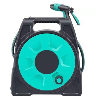 Garden Hose Reel Cart Car Wash Set with 25 m/80 ft Hose, Blue