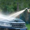 Garden Hose Reel Cart Car Wash Set with 25 m/80 ft Hose, Blue view 4