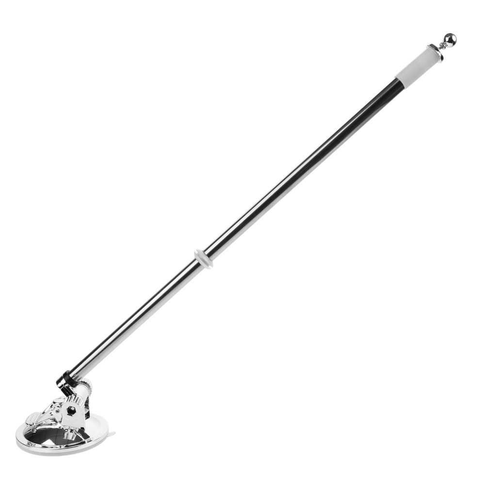 Stainless Steel Car Flagpole with Suction Cup, Silver