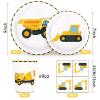 Whaline 96-Piece Construction Dump Truck Party Tableware Set for 24 Guests, Yellow/Black view 2