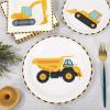 Whaline 96-Piece Construction Dump Truck Party Tableware Set for 24 Guests, Yellow/Black view 3
