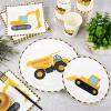 Whaline 96-Piece Construction Dump Truck Party Tableware Set for 24 Guests, Yellow/Black view 4