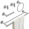 Bathroom Hardware Set with Towel Ring, Toilet Paper Holder, and Robe Hook view 1