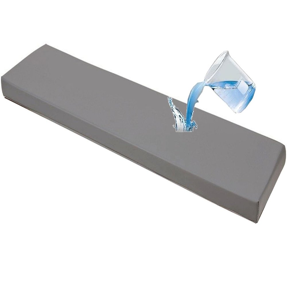 JORTUIO Waterproof Outdoor Bench Cushion, 5 cm Thick, Gray, 150 x 45 x 5 cm