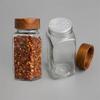HUIJIQX 6-Piece Glass Spice Jar Set with Lids, Salt and Pepper Shakers, Kitchen Spice Organizer (Set 2) view 4