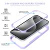 Phoona 360-Degree Case for iPhone 15 Pro Max 6.7-inch, Full-Body Cover with Built-In Screen Protector, Aesthetic Pattern, Clear Front and Back view 3
