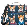 JUMBEAR A4 Zipper Conference Folder with Ring Binder, Notebook and Corgi Dog Design view 1