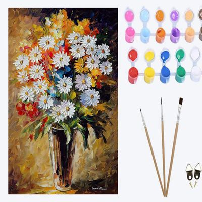 XIAOYOUQIAN Small Daisies Paint by Numbers Kit, 40 x 50 cm, Unframed