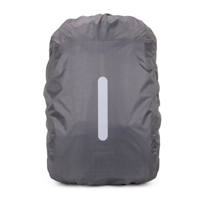 Portable Ultralight Reflective Stripe Backpack Rain Cover, Gray, 35 L