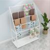 YTBHSHXZ Robust Freestanding Scarf Rack, 5-Tier Metal, Large Capacity, White, 120 cm view 2