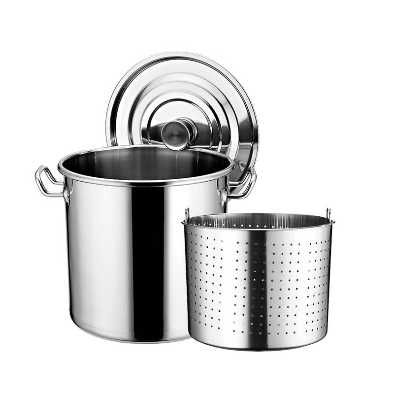 Large Heavy-Duty Stainless Steel Stockpot, 27/45/63 Qt, 63 Qt