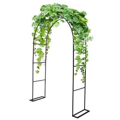 Metal Garden Rose Arch, Black, 140 x 40 x 230 cm