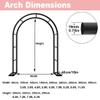 Metal Garden Rose Arch, Black, 140 x 40 x 230 cm view 3