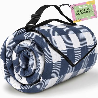 TigeJoy Extra Large Waterproof Picnic Blanket, Beach Blanket, 203 x 254 cm
