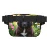 Belt Bag for Women and Men, Waterproof, Adjustable, Cute Newfoundland Design, Black view 2