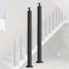 LQSYBHD Square Stair Posts with 270° Adjustable Top Bracket, Metal Railing Posts, 100 cm/39.3 in, 2-Pack view 1