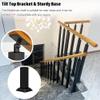 LQSYBHD Square Stair Posts with 270° Adjustable Top Bracket, Metal Railing Posts, 100 cm/39.3 in, 2-Pack view 3
