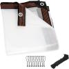 Clear Heavy-Duty Waterproof PVC Vinyl Tarp with Grommets and Reinforced Edges view 1
