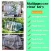 Clear Heavy-Duty Waterproof PVC Vinyl Tarp with Grommets and Reinforced Edges view 4