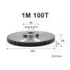 Aqxypas 1M 100T Spur Gear, 8/10/12/14/15 mm Bore, 45# Steel view 2
