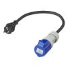 MULTIBROS CEE Adapter Cable, Schuko to CEE Coupler, 16A, 40 cm view 3