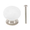 Knober Ceramic Furniture Knobs, Glossy White, Pure White Model view 1