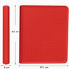 40-Pocket Graded Card Binder for PSA Slabs, PU Leather, Red view 2