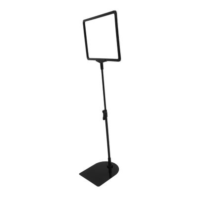 A4 Price Tag Stand, 1 Set, Stainless Steel and Plastic, Black