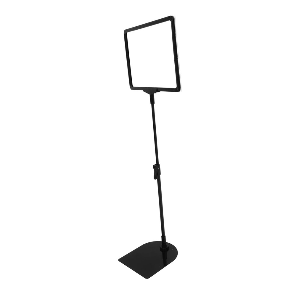 A4 Price Tag Stand, 1 Set, Stainless Steel and Plastic, Black