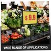 A4 Price Tag Stand, 1 Set, Stainless Steel and Plastic, Black view 3