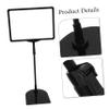 A4 Price Tag Stand, 1 Set, Stainless Steel and Plastic, Black view 4
