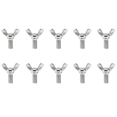CYJAZNHH 10-Piece Stainless Steel Wing Screws, Hand-Tightening Fasteners for DIY, Machinery and Electronics (M4 x 25 mm)