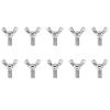 CYJAZNHH 10-Piece Stainless Steel Wing Screws, Hand-Tightening Fasteners for DIY, Machinery and Electronics (M4 x 25 mm) view 1