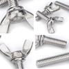 CYJAZNHH 10-Piece Stainless Steel Wing Screws, Hand-Tightening Fasteners for DIY, Machinery and Electronics (M4 x 25 mm) view 2
