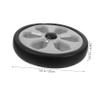 Black Shopping Cart Wheels, 2-Pack, ABS and EVA view 2